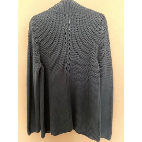 Coldwater Creek Cable mock neck button up Cardigan Size M - Picture 2 of 5